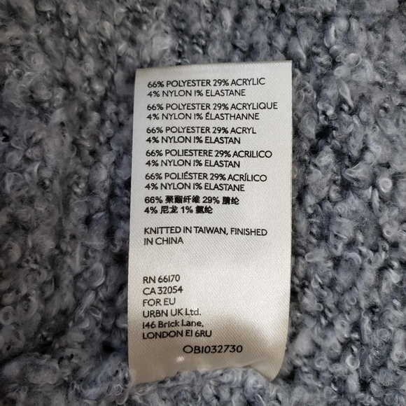 Free People | Chunky Knit Gray Cowl Neck Cozy Slouchy Pullover Sweater Women's M - Picture 7 of 7